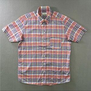 Eton Dress Shirt 18 46 XXL Contemporary Button Up Short Sleeve Multicolor Check